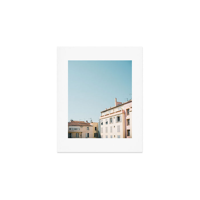 Pretty pretty Cannes | Pastel colored apartment buildings in the South of France Art Print Gallery Image 1