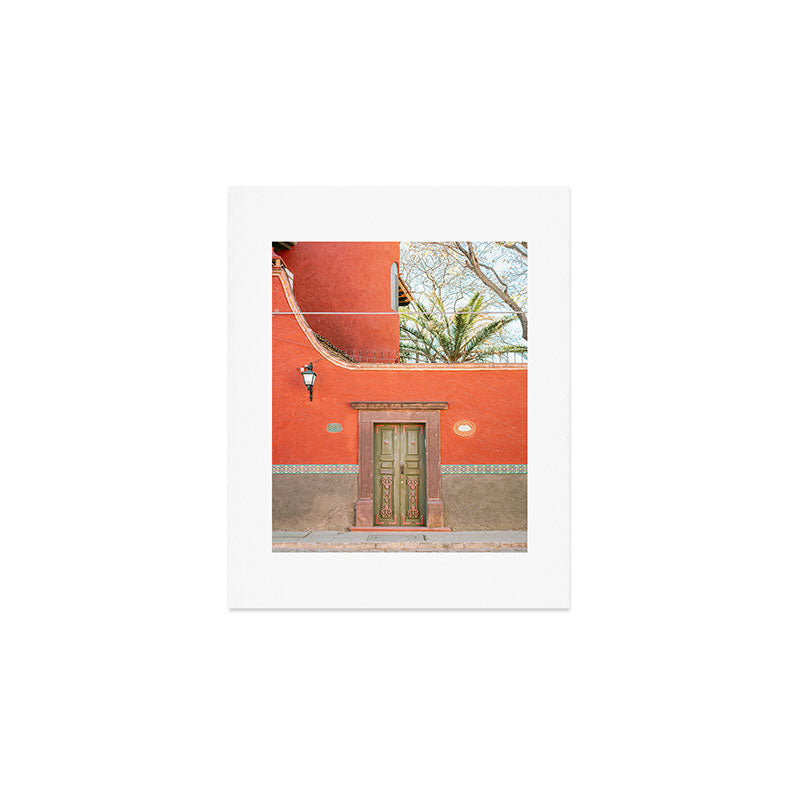 Mexico Red and Green | The San Miguel de Allende Mexico door Art Print Gallery Image 1