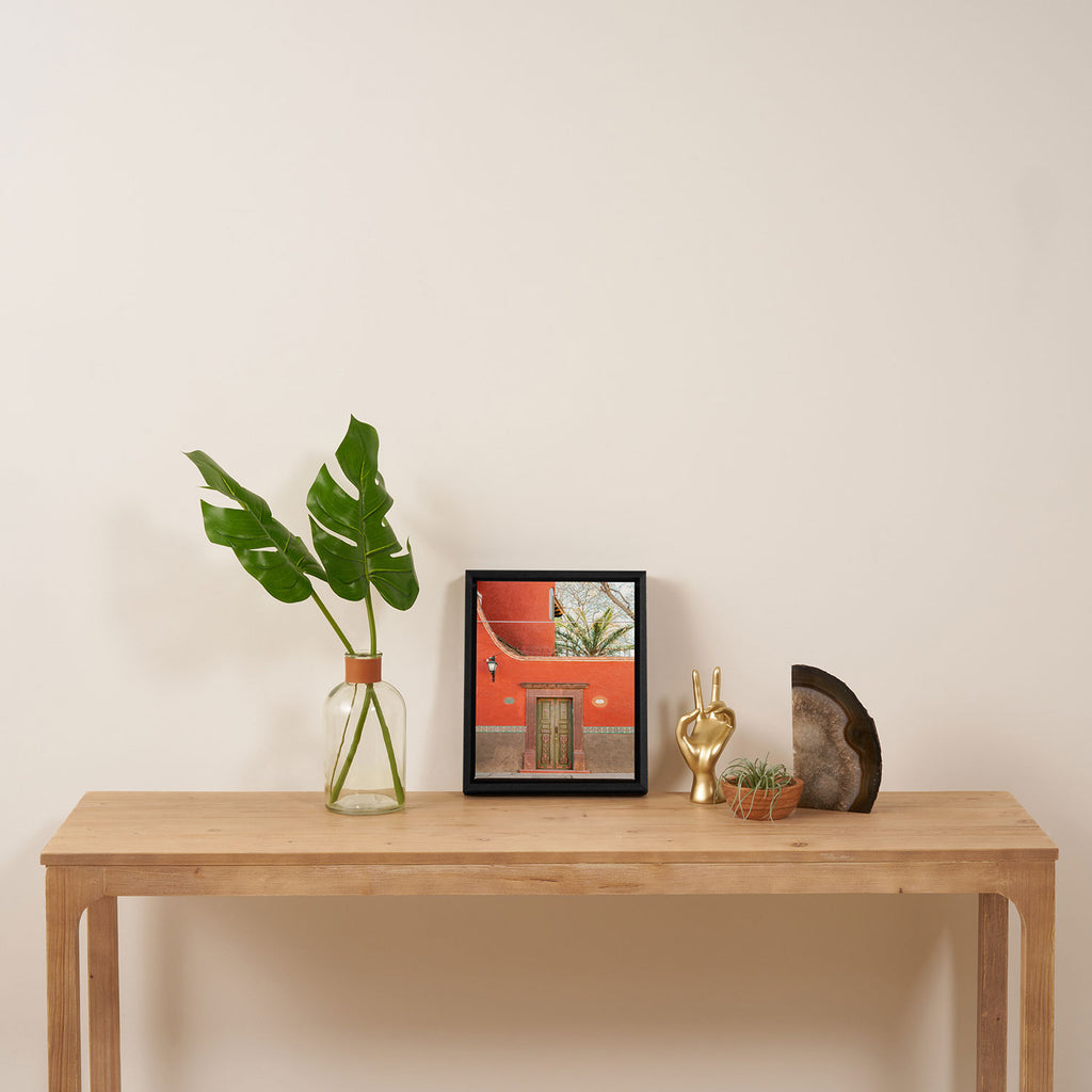 Mexico Red and Green | The San Miguel de Allende Mexico door Framed Canvas Print Gallery Image 4