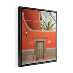 Mexico Red and Green | The San Miguel de Allende Mexico door Framed Canvas Print Gallery Image 2