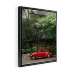 Red Classic Car in Mexico City | Travel Photography Framed Canvas Print Gallery Image 2