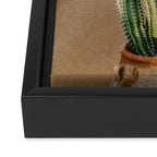 Rooftop Cactus | Morocco Travel Photography Framed Canvas Print Gallery Image 3