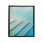 Shades of blue | Mexico pool travel photography Framed Canvas Print Gallery Image 3