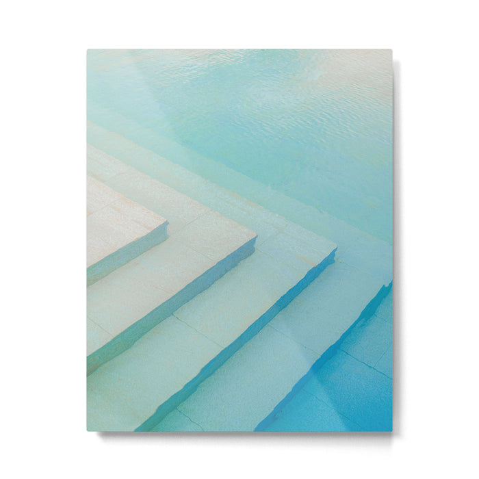 Shades of blue | Mexico pool travel photography Metal Print Gallery Image 1