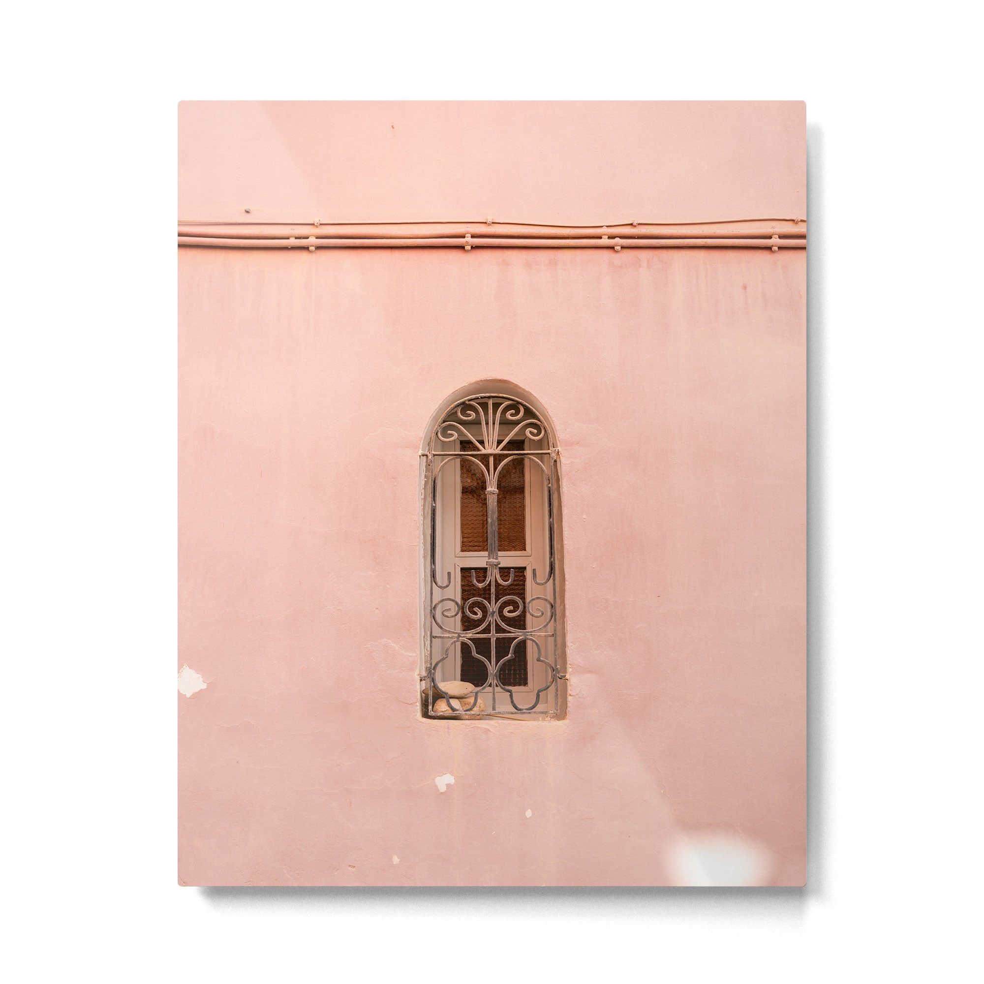 Soft Pink Window | Taghazout Architecture Photography Metal Print Gallery Image 4