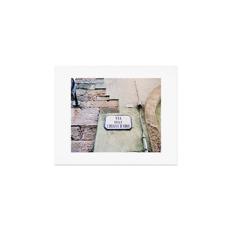 Street sign in Lucca Italy | Europe fine art photography print | Pistachio green Art Print Gallery Image 1