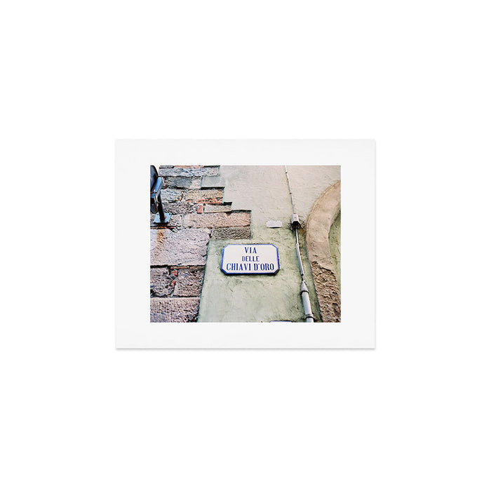 Street sign in Lucca Italy | Europe fine art photography print | Pistachio green Art Print Gallery Image 1