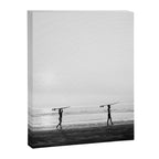Surfer couple | Wanderlust photography of surfer couple | Coastal wall art. Canvas Print Gallery Image 6