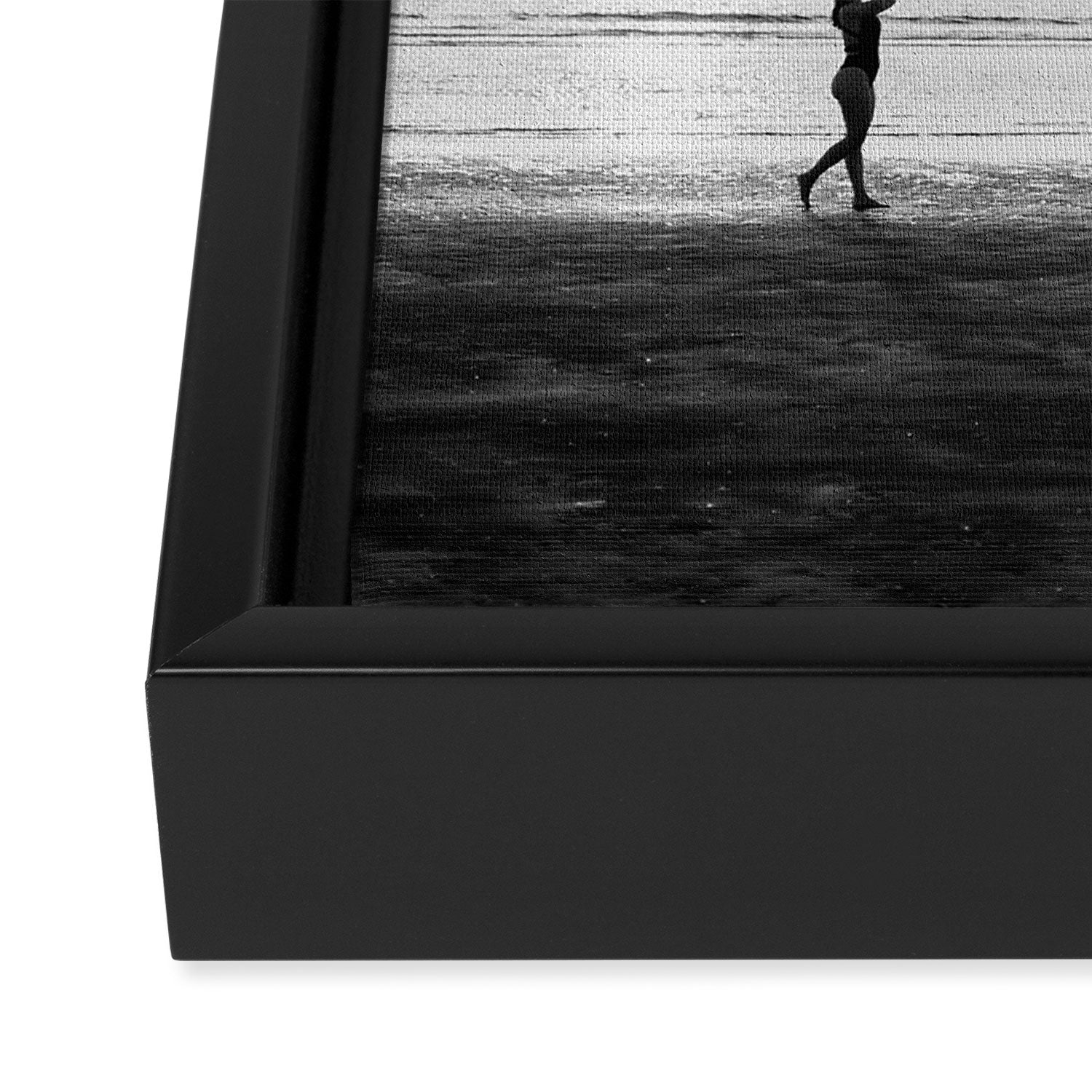 Surfer couple | Wanderlust photography of surfer couple | Coastal wall art. Framed Canvas Print Gallery Image 3