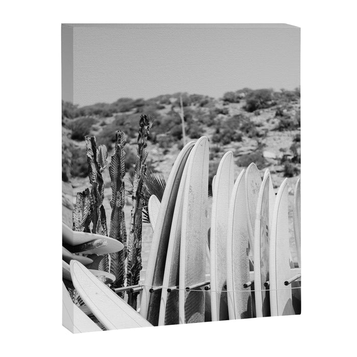 Taghazout | Surfs Up in Black and White  Canvas Print Gallery Image 1