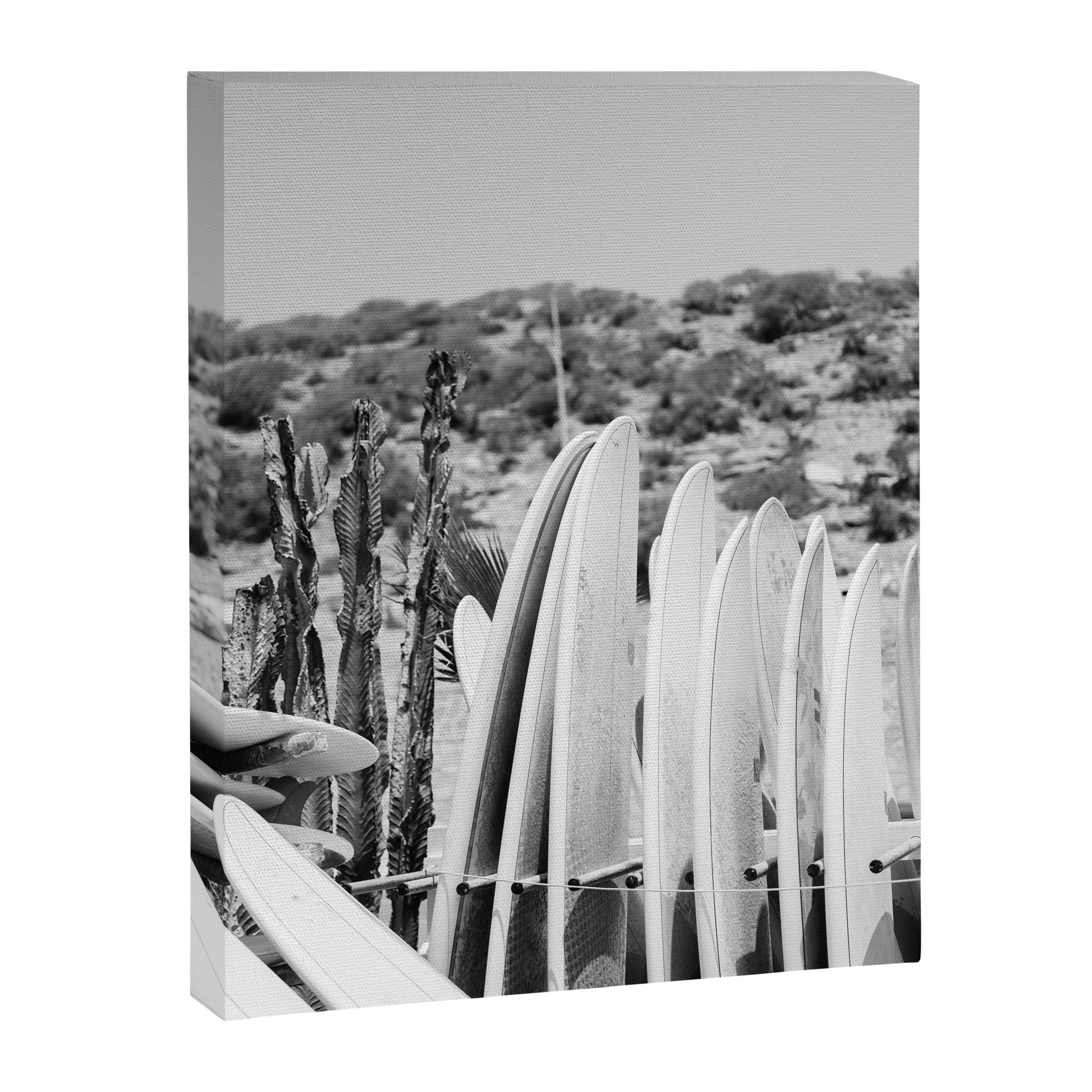 Taghazout | Surfs Up in Black and White  Canvas Print Gallery Image 6