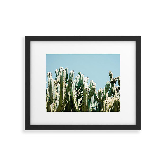 Tall cacti | Cactus photo print | Colourful travel wanderlust photography art Framed Art Print Gallery Image 1