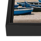 Tamraght Boats | Moroccan Coast Travel Photography Framed Canvas Print Gallery Image 3