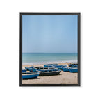 Tamraght Boats | Moroccan Coast Travel Photography Framed Canvas Print Gallery Image 6