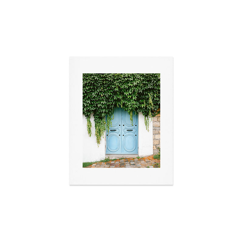 Montmartre Paris | The blue door  Art Print Gallery Image 1