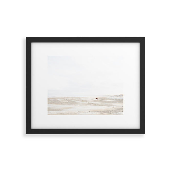 The lone surfer | fine art surf beach photography | Wanderlust at the ocean Framed Art Print Gallery Image 1