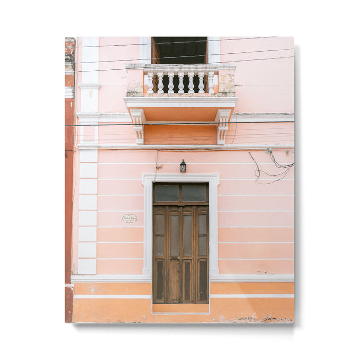 The Merida door | Mexico travel photography | Pastel wanderlust Metal Print Gallery Image 1