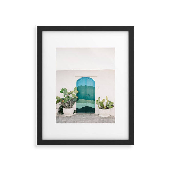 The Ostuni Door | Italy fine art travel photography | Colorful cityscape Framed Art Print Gallery Image 1