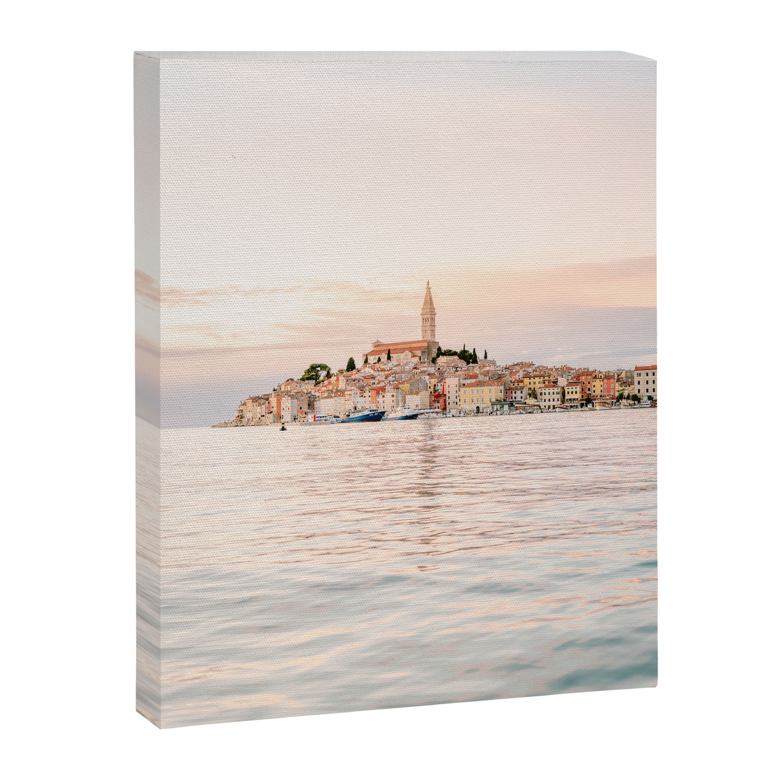 The Rovinj Sunset | Pastel colored travel photography at the sea | ocean print Canvas Print Gallery Image 6