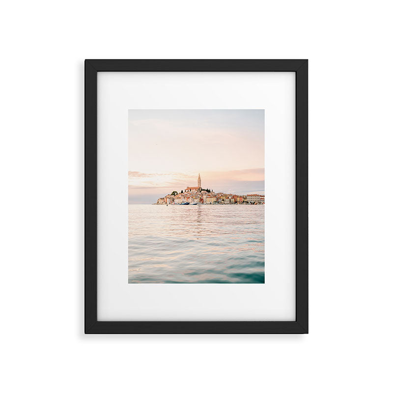 The Rovinj Sunset | Pastel colored travel photography at the sea | ocean print Framed Art Print Gallery Image 5