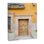 Orange and Turquoise | The San Miguel de Allende Mexico door collection | Travel photography print Canvas Print Gallery Image 6