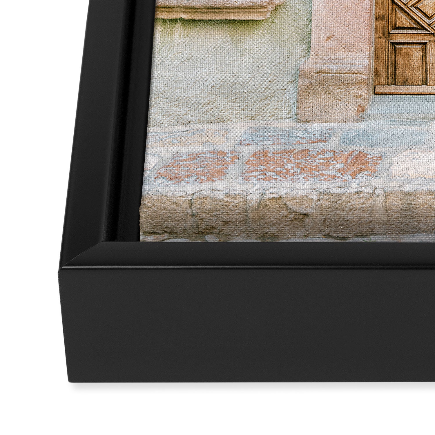 Orange and Turquoise | The San Miguel de Allende Mexico door collection | Travel photography print Framed Canvas Print Gallery Image 3