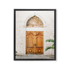 The wooden door of Sibenik Croatia | Fine art travel front door photography print | Pastel tones Framed Canvas Print Gallery Image 6