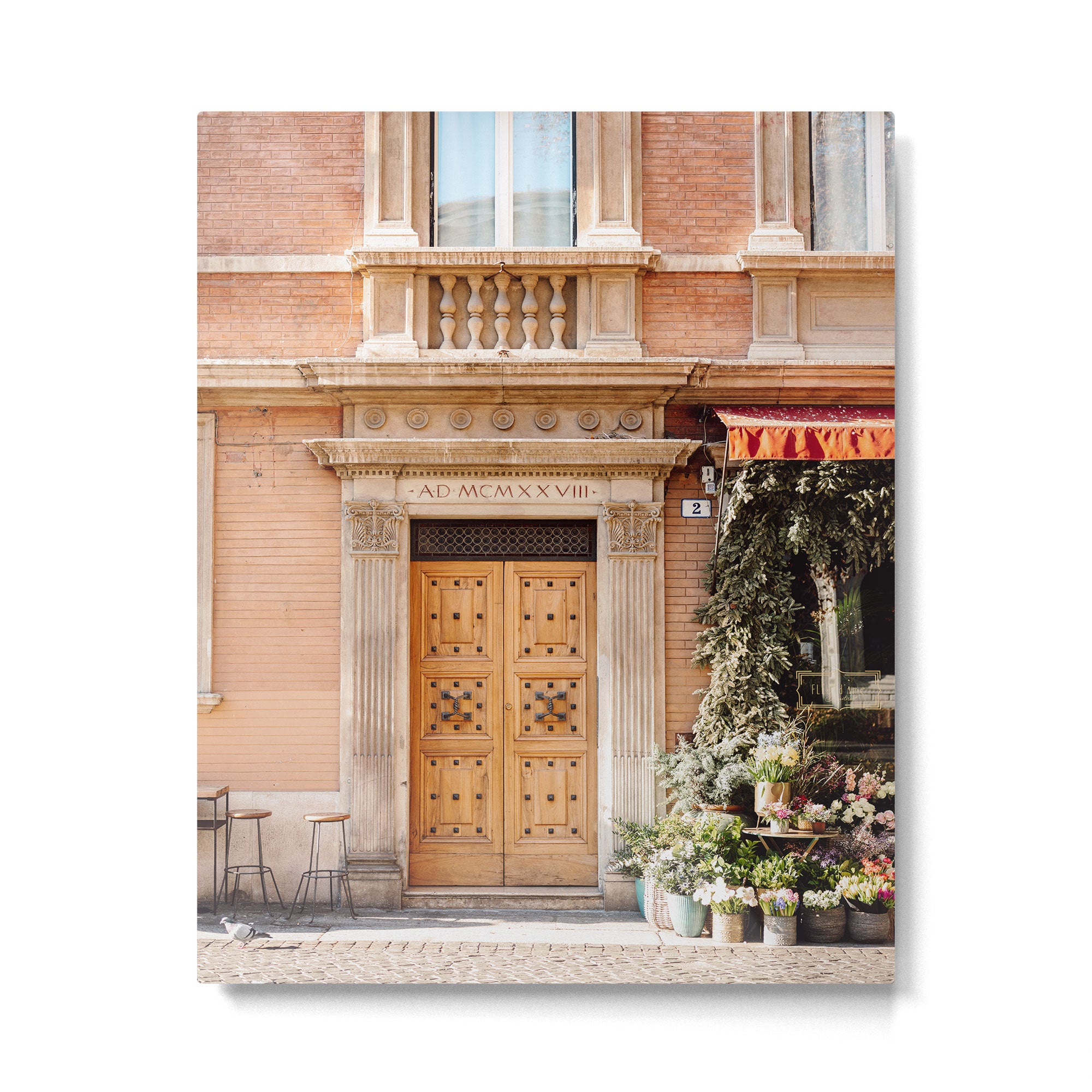 The wooden door | Travel photography Bologna Europe  Metal Print Gallery Image 4