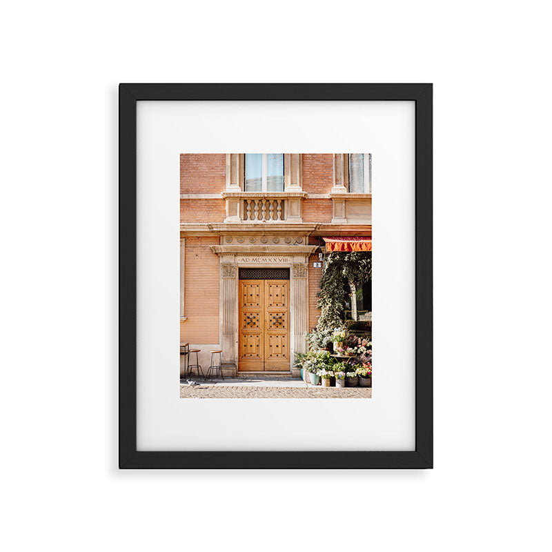 The wooden door | Travel photography Bologna Europe  Framed Art Print Gallery Image 5