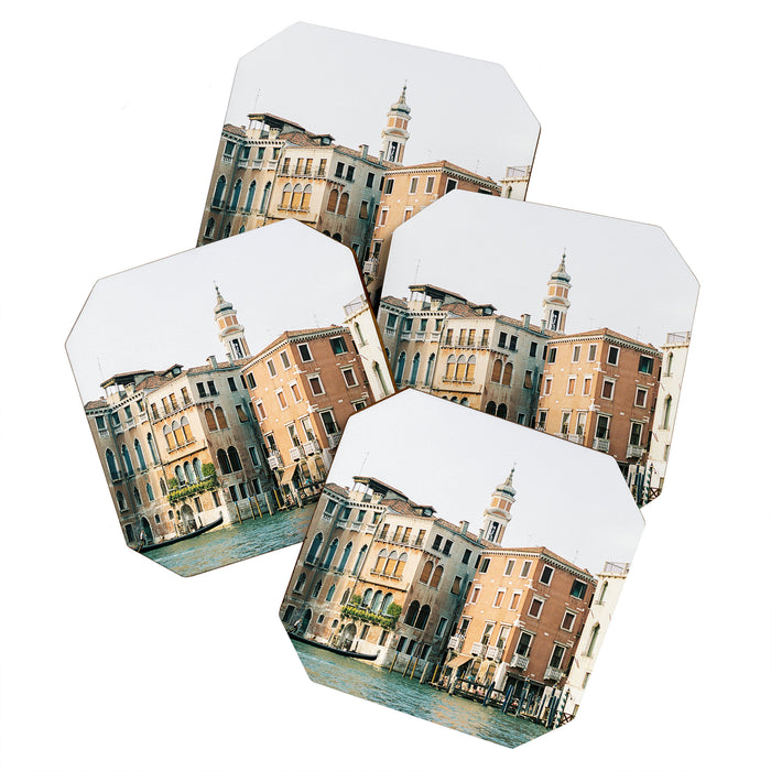 Travel photography | Architecture of Venice | Pastel colored buildings and the canals | Italy Coaster Gallery Image 1