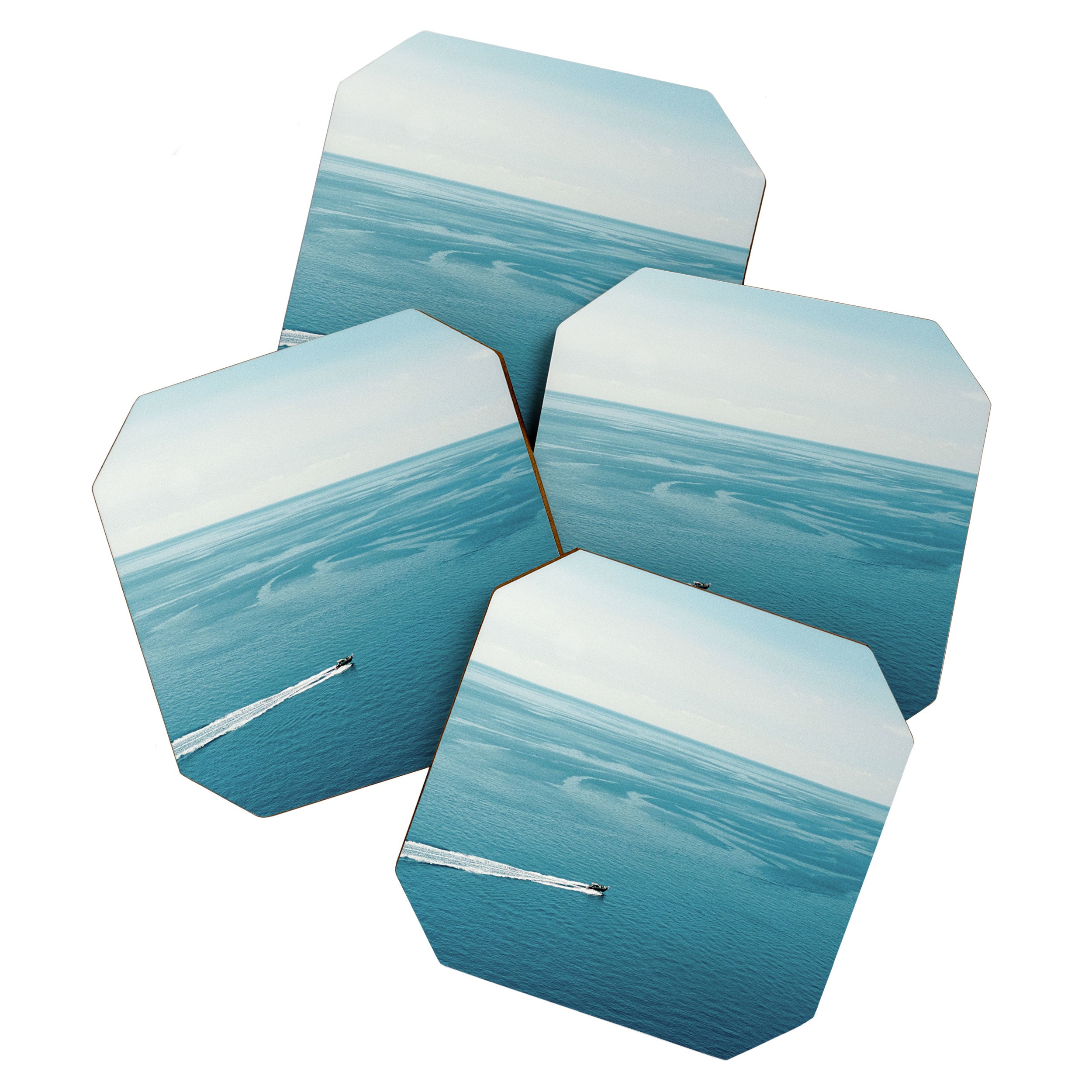 Travel photography print âBlue blue oceanâ photo art made in the south of italy Coaster Gallery Image 1