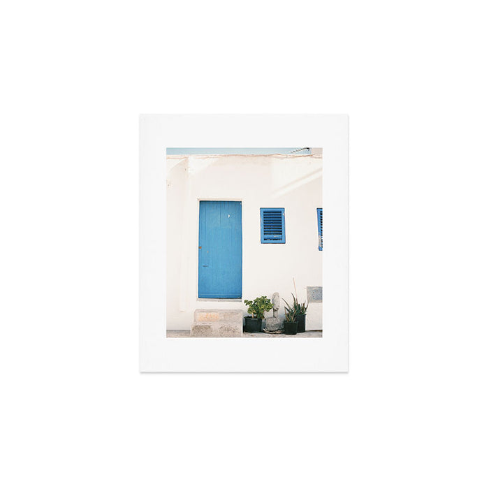 Travel photography print âIbiza blue and whiteâ photo art made in the old town of Eivissa / Ibiza Art Print Gallery Image 1