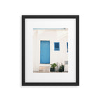 Travel photography print âIbiza blue and whiteâ photo art made in the old town of Eivissa / Ibiza Framed Art Print Gallery Image 5