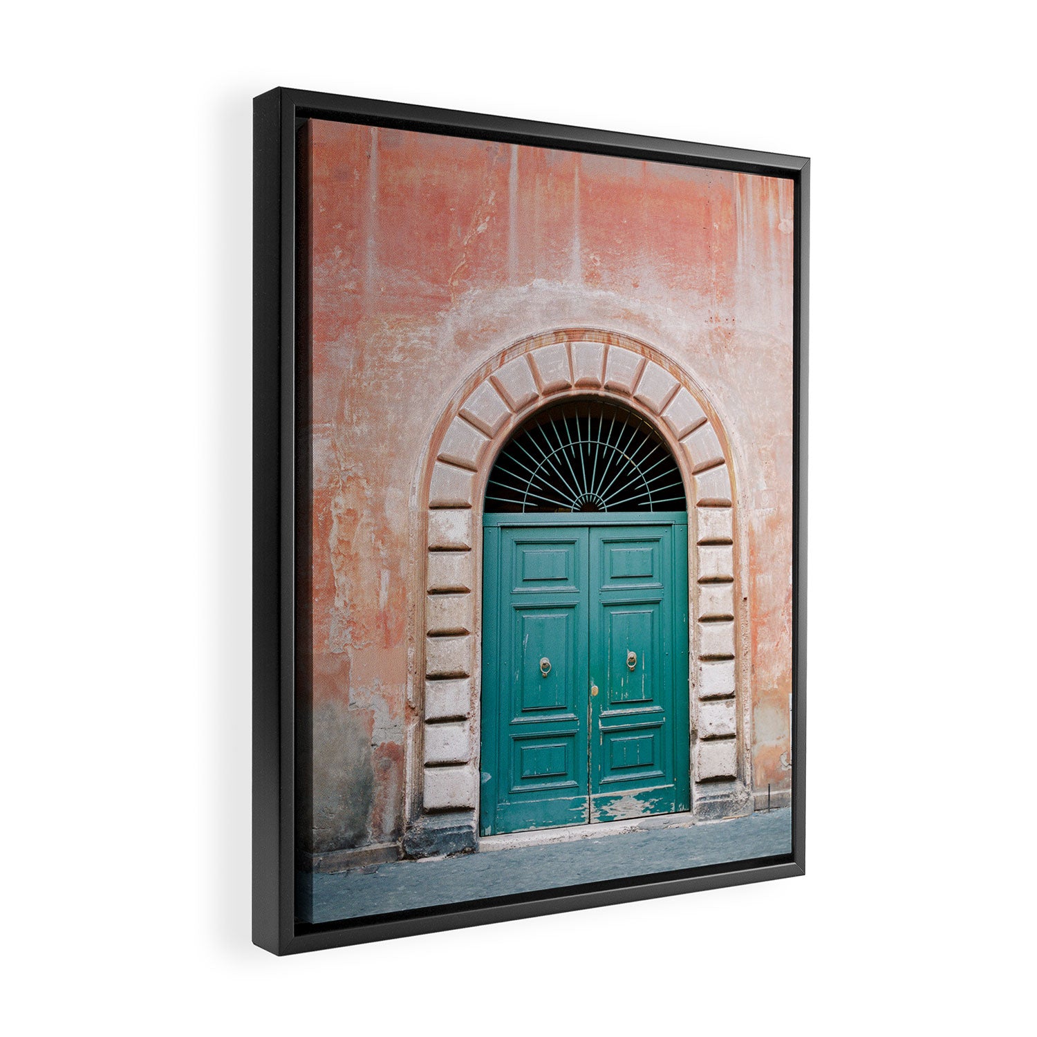 Rome Trastevere Door | Italy Travel Photography Framed Canvas Print Gallery Image 2
