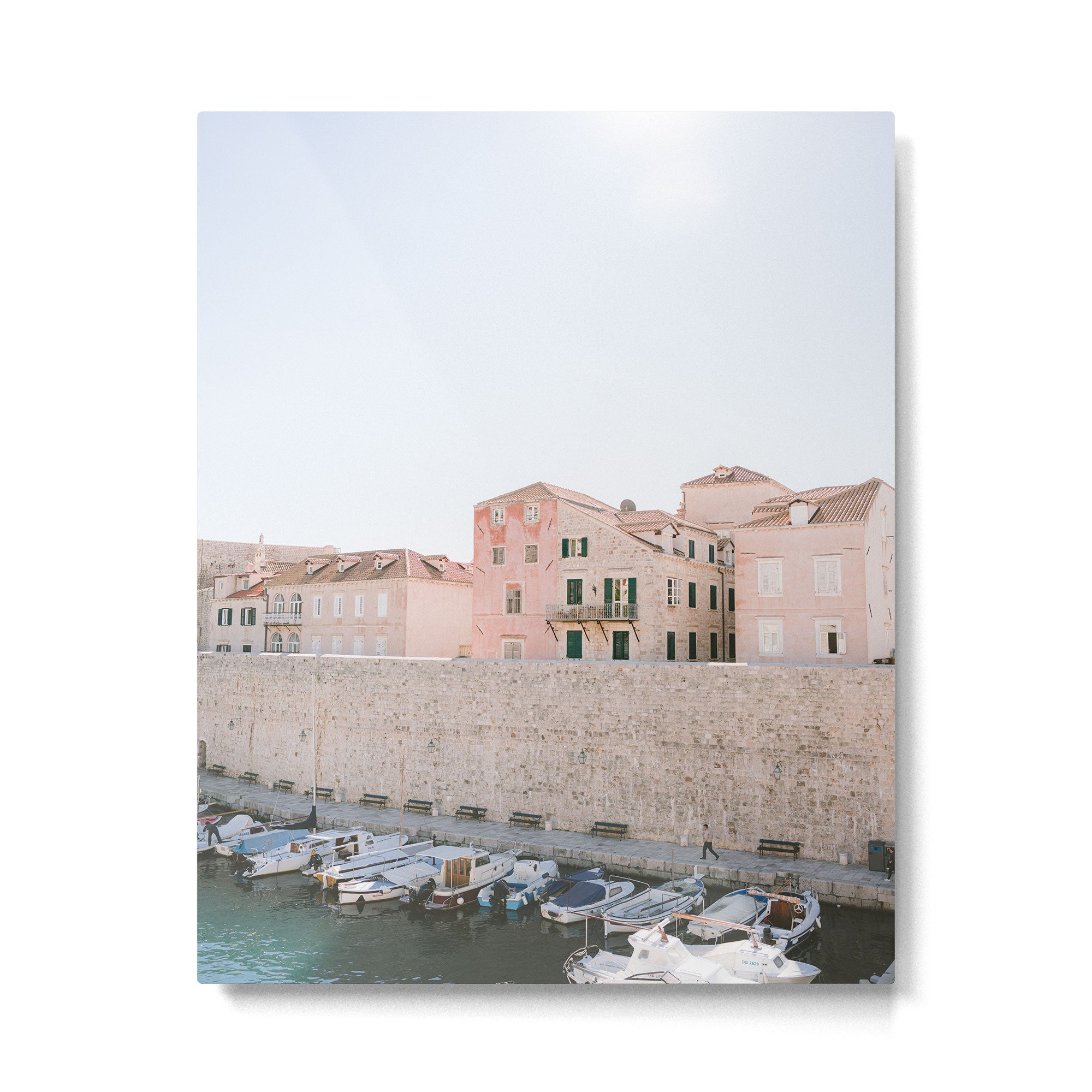 Walls of Dubrovnik | Pastel travel photography Croatia | Wanderlust vibes print Metal Print Gallery Image 4