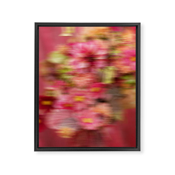 Whimsical Blur | Abstract Floral Motion Photography Framed Canvas Print Gallery Image 1