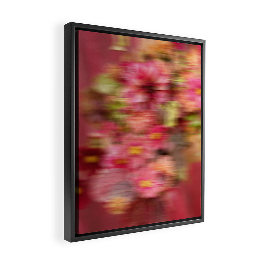 Whimsical Blur | Abstract Floral Motion Photography Framed Canvas Print Gallery Image 2