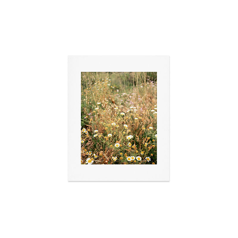 Wildflowers on the coast in Ericeira | Portugal travel photography Art Print Gallery Image 1