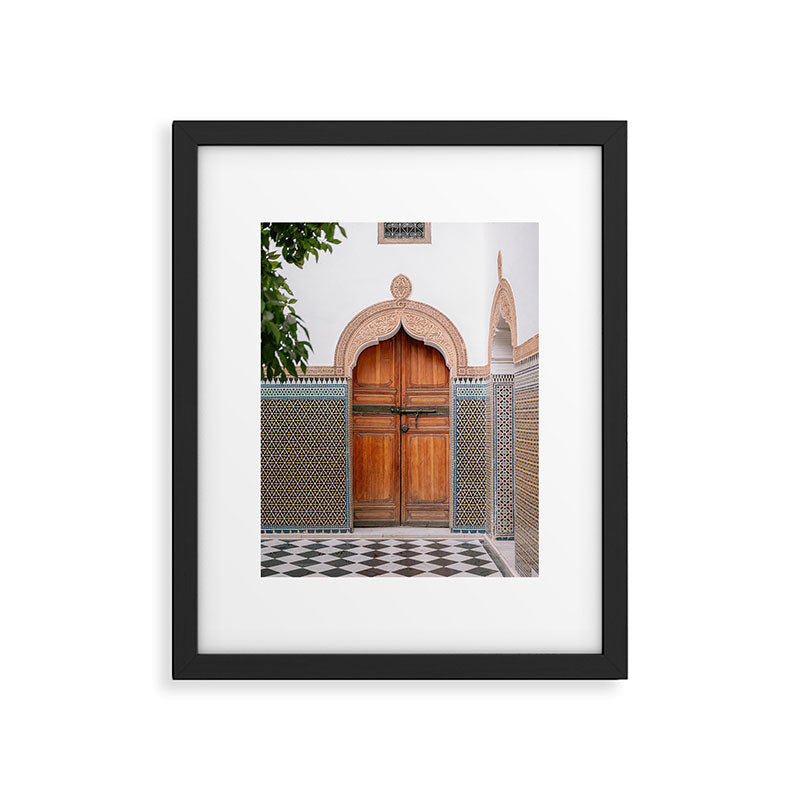 Wooden doors of Marrakech | Morocco travel photography Framed Art Print Gallery Image 5