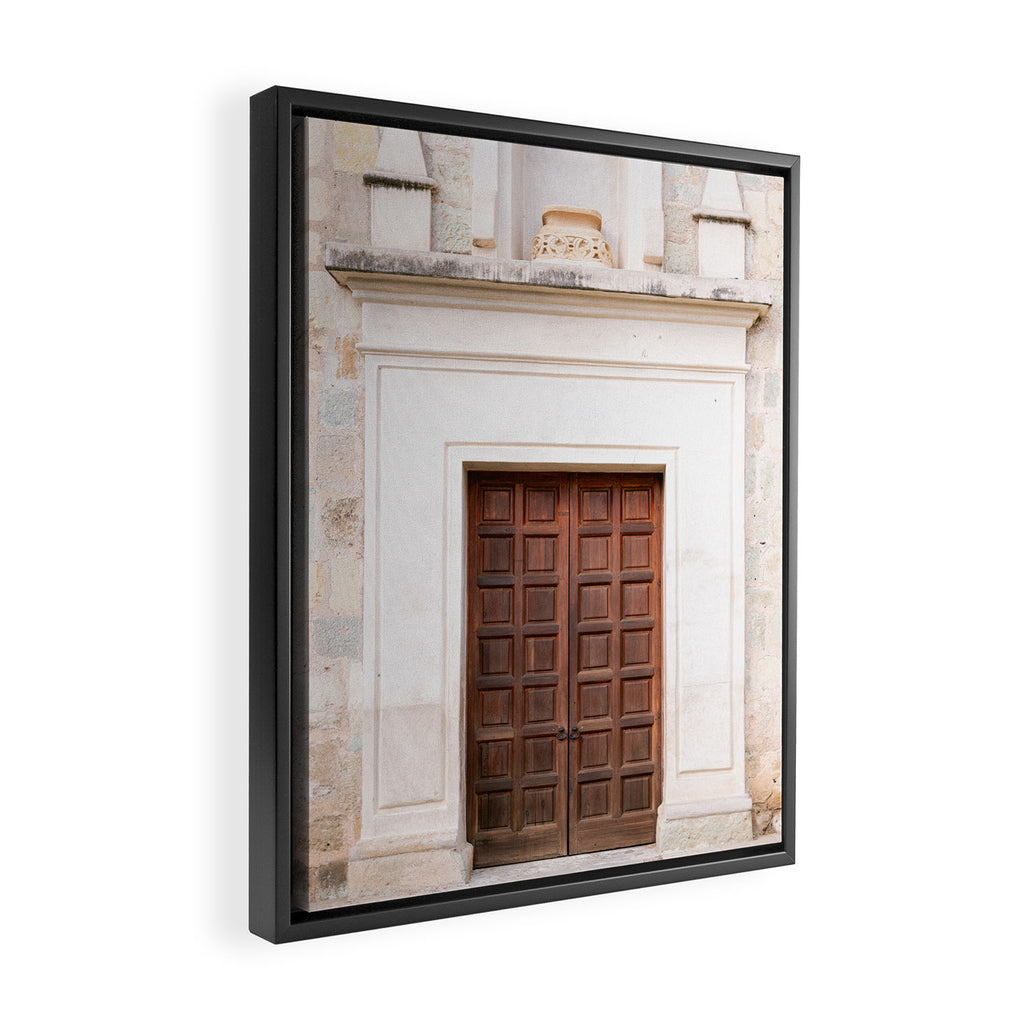 Wooden doors of Oaxaca II | Mexico Travel Photography Framed Canvas Print Gallery Image 2