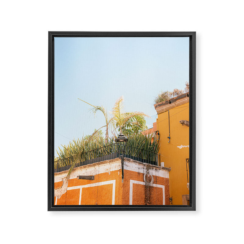 Yellow and orange in San Miguel de Allende | Mexico travel photography | Summer vibes Framed Canvas Print Gallery Image 6