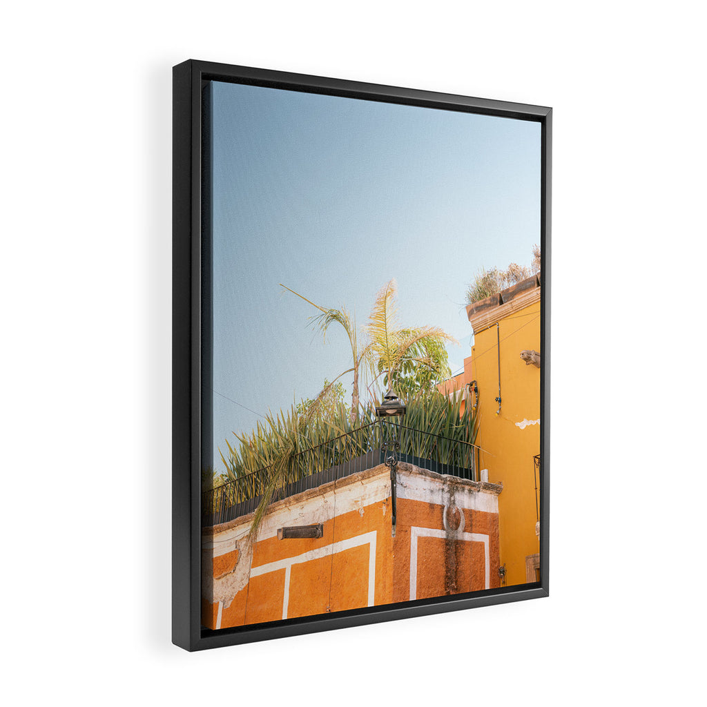 Yellow and orange in San Miguel de Allende | Mexico travel photography | Summer vibes Framed Canvas Print Gallery Image 2