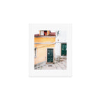 Yellow Lisbon | Front door travel photography Alfama quarter | Portugal  Art Print Gallery Image 1