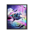 Bearded Dragon Frog Squirrel On Rainbow Unicorn Framed Canvas Print Gallery Image 6