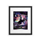 Galaxy Cat On Dinosaur Unicorn In Space Framed Art Print Gallery Image 5