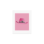 Pink Cowboy Hat Cute Art Print Gallery Image 1
