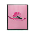 Pink Cowboy Hat Cute Framed Canvas Print Gallery Image 6