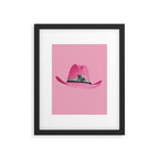 Pink Cowboy Hat Cute Framed Art Print Gallery Image 4