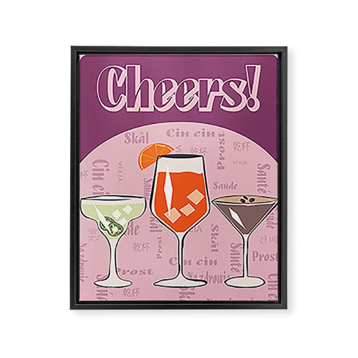 Cheers! Framed Canvas Print Gallery Image 1