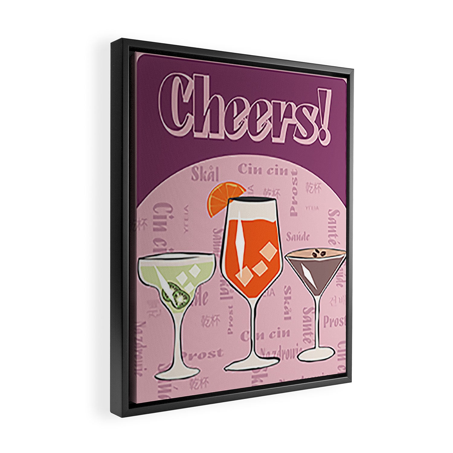 Cheers! Framed Canvas Print Gallery Image 2